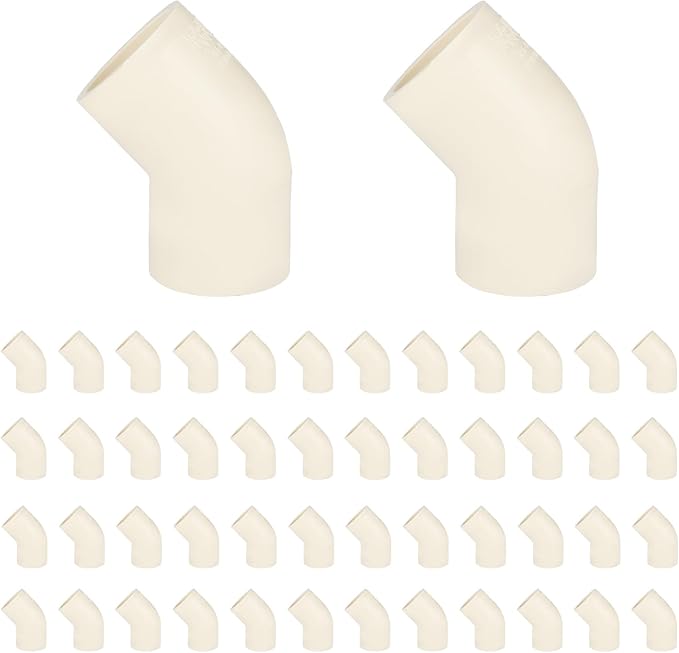 50-PACK EFIELD CPVC Elbow,3/4" Slip x Slip 45-Degree Elbow Fitting,(CPVC008-20-50PCS)