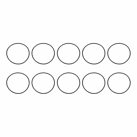 HARFINGTON 10pcs Nitrile Rubber O-Rings 55mm OD 51mm ID 2mm Width Metric Buna-N NBR Sealing Gasket Plumbing Sealing Repair O Rings for Car Auto Vehicle Repair Faucet Air Gas