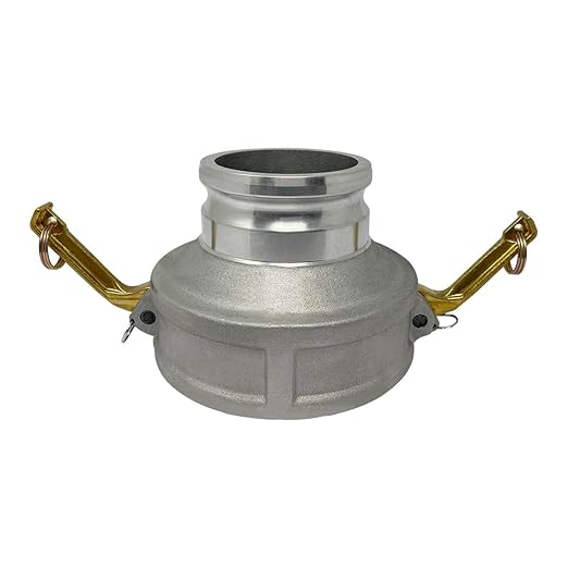 Gloxco Aluminum Type DA Cam and Groove Hose Fitting, Reducer, 6" Female Camlock x 4" Male Camlock (CAM-6040-DA-AL)