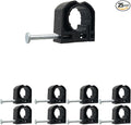 TenKe 25 Pack Full J Clamp J-Hook with S Nail for 1/2 inch PEX Pipe Tubing Support (25PCS 1/2")