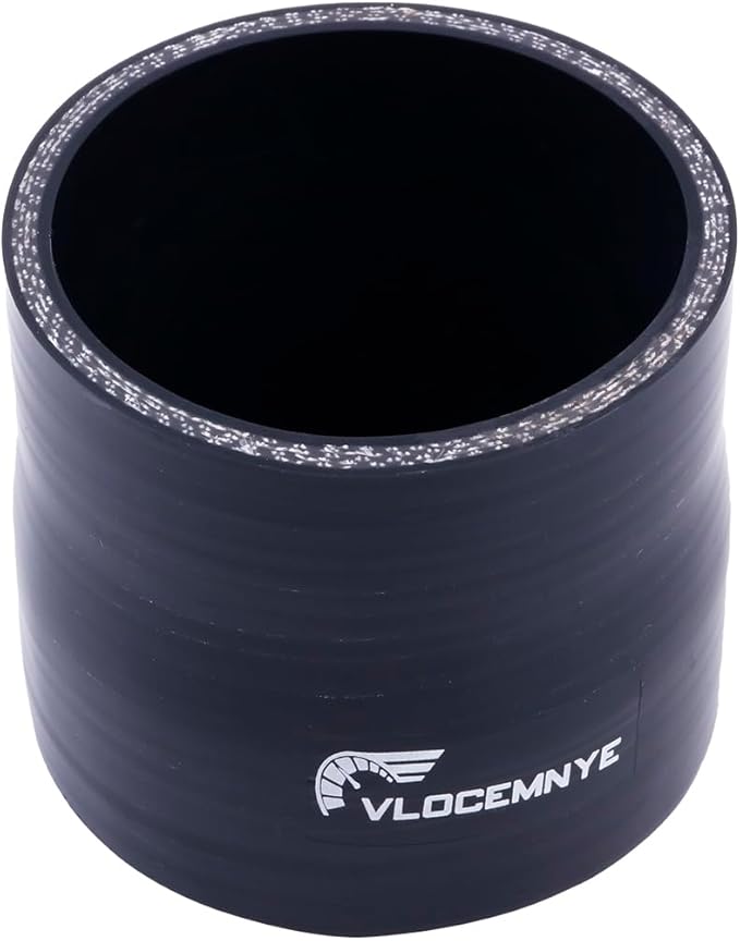 ID 3" - 3.15" inch(76mm-80mm) Silicone Straight Coupler Hose 3" Length (76mm) 4-Ply BLACK