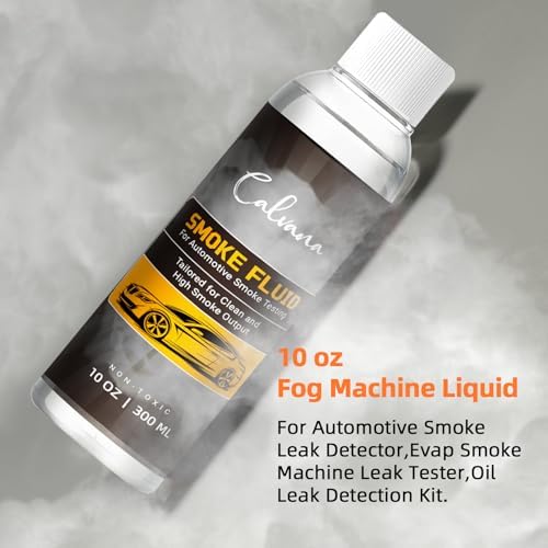 Calvana (2-Pack 10 fl.oz Smoke Machine Liquid, Oil Leak Detection Kit, for Automotive Smoke Leak Detector