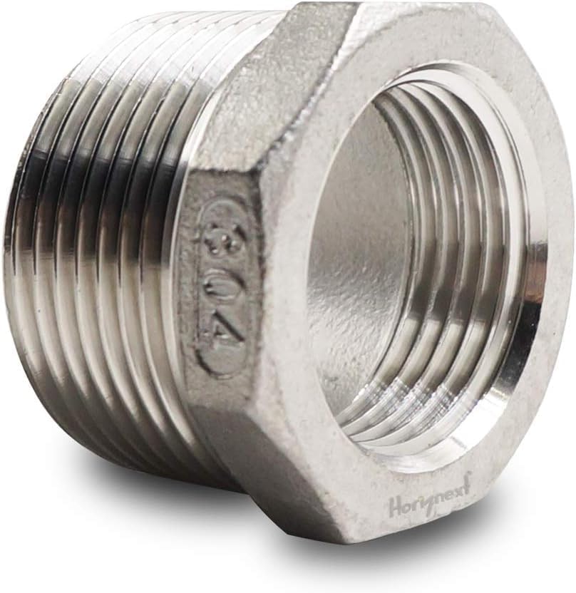 Reducing Bushing Pipe Adapter 1-1/4 MIP x 1 FIP, 304 SS, 2 Pcs