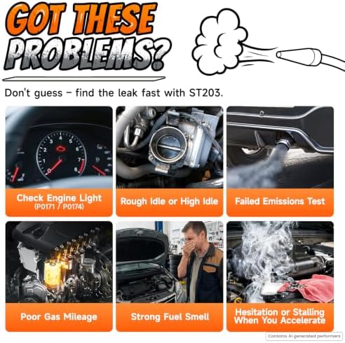 2026 FOXWELL ST203 Automotive Smoke Machine Leak Detector