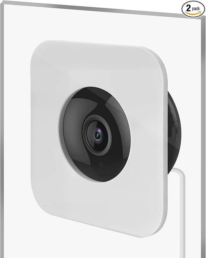 2 Pack Camera Window Mount Compatible with Yi Home Camera, Strong Adhesive Tape Holder No Drill Installation Required, Clear View for Indoor Security Monitoring