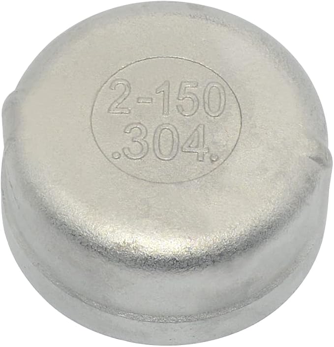 2" Cap,NPT Female Threaded Cast Pipe Fitting,Stainless Steel 304