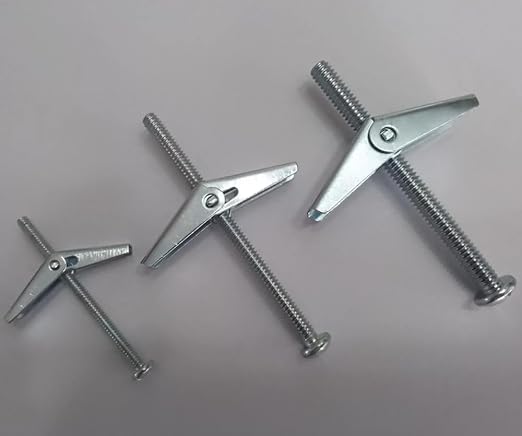 Toggle Bolts Anchors and Screws kit - 15 Sets 1/4" Heavy Duty Butterfly Toggle Bolts and Wing Set for Dry Wall Anchors Hanging Heavy Items on Drywall Wood Ceiling Hollow Wall (1/4" 15 Sets)