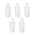 Quickun Plastic Hose Barb Reducer Fitting 3/4" to 5/16" Barbed Reducing Union Adapter Splicer Mender Joint Fitting (Pack of 5)