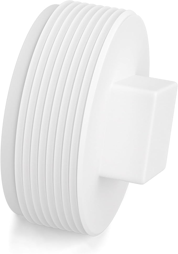 GASHER 10PCS PVC Cleanout Plug 1-1/4" NPT Male, End Cap Adaptor, Pipe Fitting Plug closing For Home or Industrial, Plumbing Water Line, Drainage Piping System