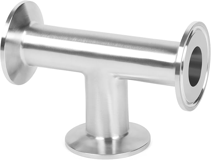 1" Tri Clamp Tee 3 Way Sanitary Fitting Equal Tee Tube 25mm Pipe OD Stainless Steel 304 Sanitary Polished