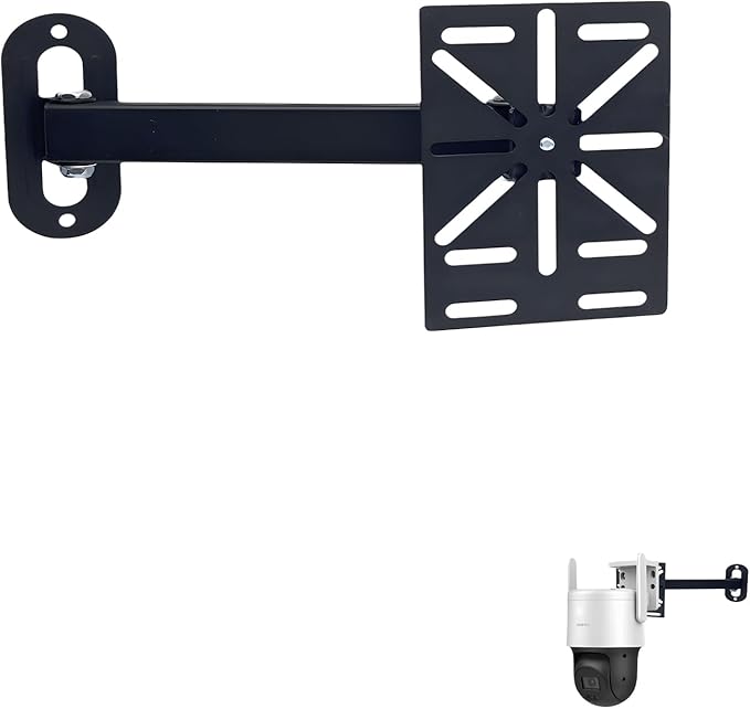 Movable L-Shaped Dome Camera Bracket, Used for Wall-Mounted Installation of Security Dome Cameras, Camera Installation, (Movable L-Shaped Bracket + Wall-Mounted Bracket) (7.8in)