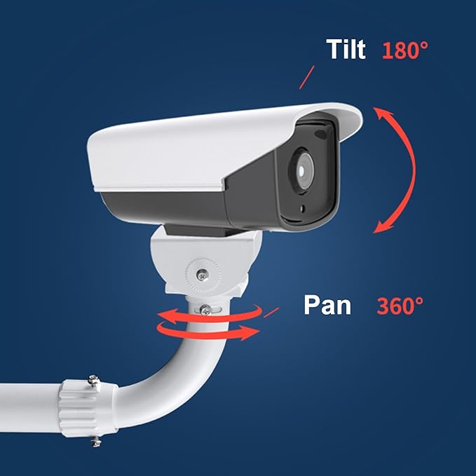 WiTi Solid J-Pole Bracket Extendable Mounting Holder for Security Surveillance Cameras,40CM-60CM Adjustable Wall and Ceiling Mount Bracket for CCTV IP Camera,Metal Pole Mount with Powder Spray Coating