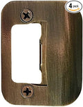 4-Pack Gator Door Latch Restorer - Strike Plate (Antique Brass)