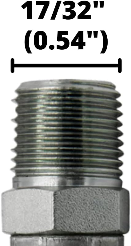 (10-Pack) MP-04-04 | 1/4" Hose x 1/4" NPTF Male Pipe Thread Hydraulic Hose Ends Crimp Fitting