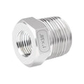 Quickun Stainless Steel Reducing Hex Bushing, 1" Male NPT to 3/8" Female NPT, Reducer Bushing Pipe Hose Fitting(Pack of 1)
