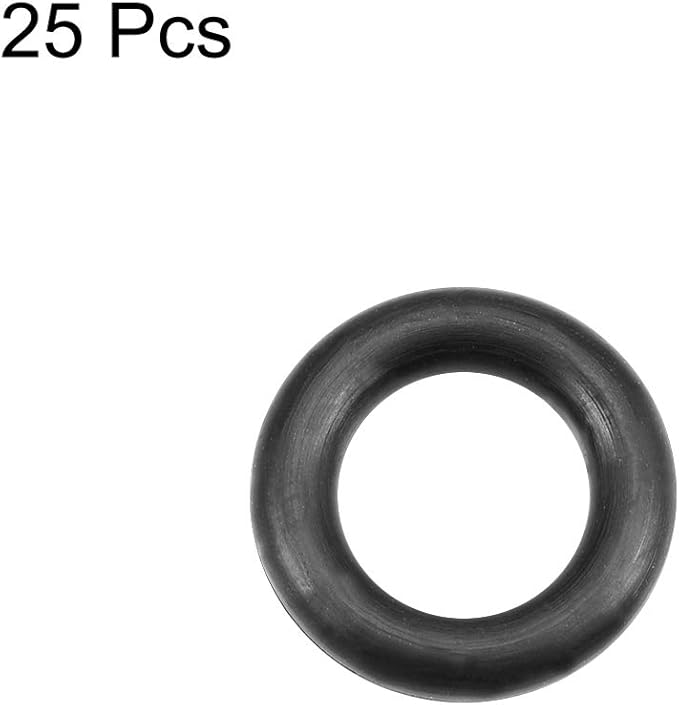 uxcell Nitrile Rubber O-Rings 12mm OD 7mm ID 2.5mm Width, Metric Nitrile Rubber Sealing Gasket for Automotive Machine Plumbing, Pack of 25