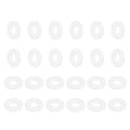 MECCANIXITY PTFE Flat Washers, 24Pack 20mm OD 8mm ID 2mm Thick Sealing Spacer Gasket Ring for Faucet Pipe Hose Bolt Machinery, White