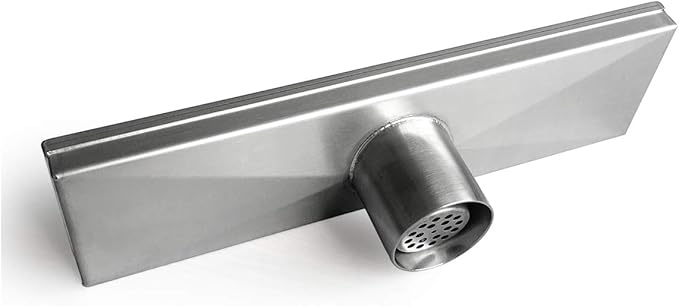 Neodrain 12-Inch Linear Shower Drain with 2-in-1 Flat & Tile Insert Cover, Brushed 304 Stainless Steel Rectangle Shower Floor Drain,Floor Shower Drain with Hair Strainer