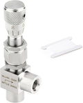 TAISHER 1PCS 304 Stainless Steel Reduce Port 3mm 90 Degree Elbow Needle Valve 1/8" NPT Female，Accurate Dials For Micro Flow Control Instrument Gauge Water Gas Oil