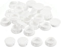 uxcell 1-3/32" Plastic Hole Plugs, 36Pcs Flush Type Panel Round Snap in Fastener Knockout Locking Plugs for Furniture Insert End Caps Panels, White