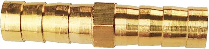 10PCs 5/16" Brass Hose Barb Fitting Straight Shape Barbed Splicer Mender Union Fitting for Oil Water Air
