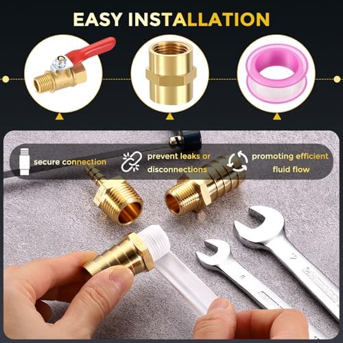 METALLIXITY 6PCS 3/4" FeMale NPT x 3/4" FeMale NPT Thread Brass Coupling