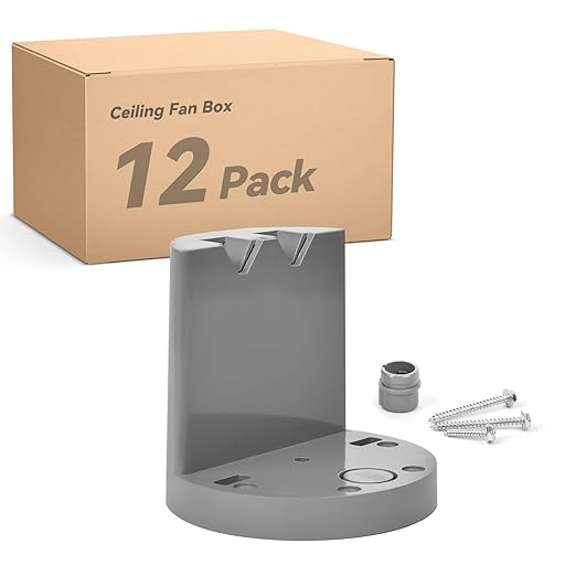 Ceiling Fan Box, PVC, 12 Cubic Inch, UL Listed, 12 Pack
