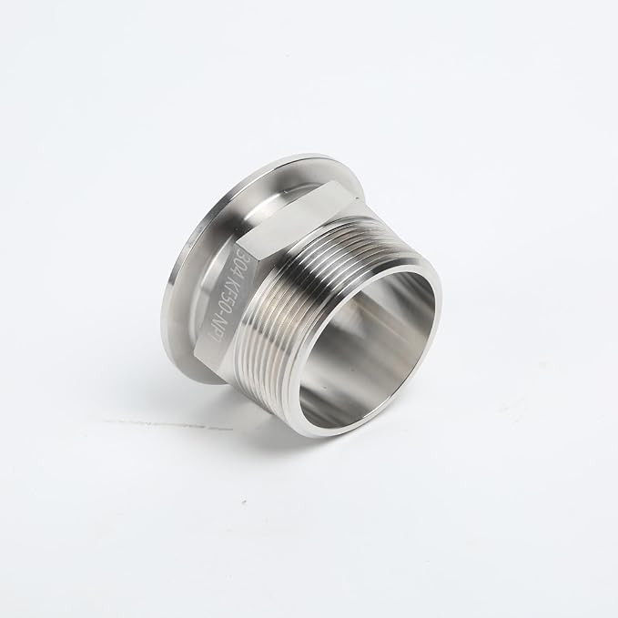 SS304 KF50 NPT Male Adaptor thread 2" NW50 KF Male coupling ISO-KF50 X NPT 2"