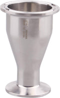 DERNORD Sanitary Fitting Reducer Fitting SUS304 Tri Clamp Ferrule Style 2" Tube OD to 1" Tube OD
