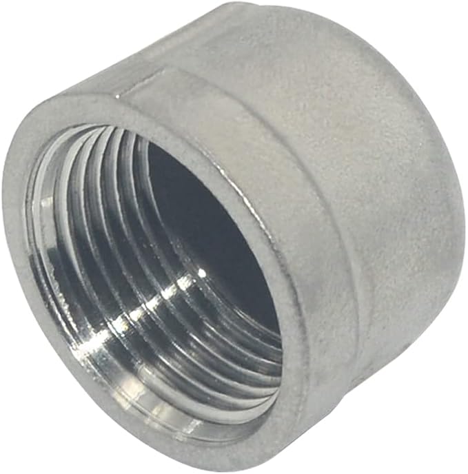 3/4" 0.75" Cap,NPT Female Threaded Cast Pipe Fitting,Stainless Steel 304