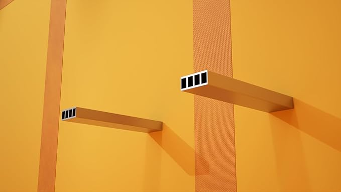 Floating Shower Bench Kit with Orange XPS Waterproof Board - Original Shower Bench Bracket, Bath Bench Seat Bathroom Décor, Bathroom Accessories (10X84)