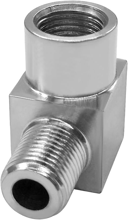 Beduan Stainless Steel Cast Pipe Fittings, 90 Degree Street Elbow 1/8" NPT Male x 1/8" NPT Female Water Fuel Air(Pack of 2)