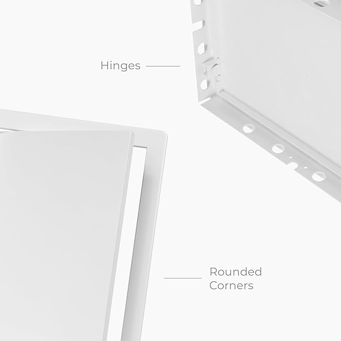 8x12 Inch White Access Panel – ABS Plastic Rectangular Wall & Ceiling Access Door for Plumbing Electrical HVAC – Easy Install Indoor Panel for Drywall Home Improvement and Maintenance