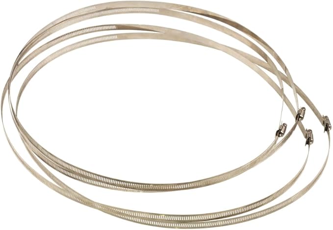 4 Pieces 700mm / 27.5inch Large Size Metal Stainless Steel Pipe Clamps Duct Clamps Hose Clamp Adjustable Ducting Clamps for Securing Hoses and Pipes Tube
