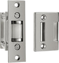 HOMOTEK Commercial Heavy Duty Door Roller Catch, Drive in Ball Catch with Strike Plate Solid Zinc Adjustable Silent Door Latch, Spring Tension Roller, Satin Nickle, 1 Pack