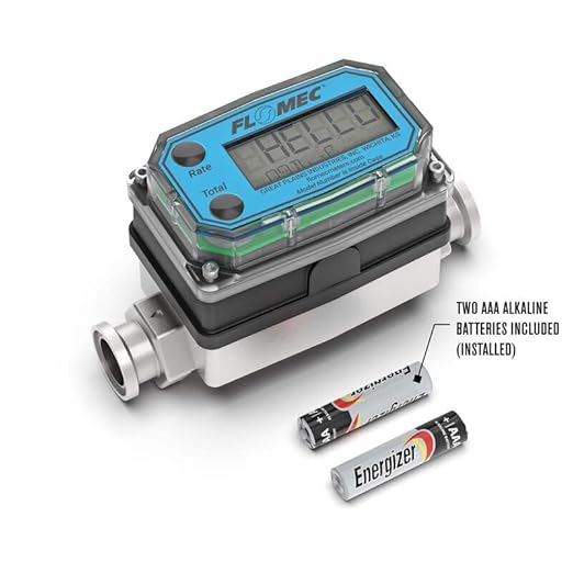 G2 Series High-Temp Turbine Flow Meter, 1/2 Inch Pipe Size, 3/4 Inch Tri-Clamp Fitting G2S05TH9GMX