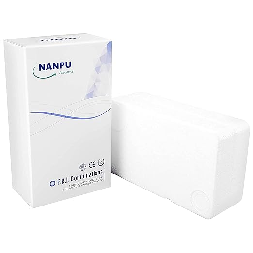 NANPU 1/2" NPT Industrial Grade 3 Stage Air Drying System - Particulate Filter, Coalescing Filter, Desiccant Dryer & Air Regulator, Metal Bowl, Manual Drain, Suitable for Paint Spray＆ Plasma Cutter