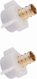 (Pack of 2) EFIELD Pex 3/4" Pex x 3/4" Female NPT Swivel Adapter Brass Barb Crimp Fittings,(PEX1807203)