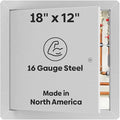 Best 8" x 12" Universal Access Panel – Flush Steel Door with Exposed Flange for Walls or Ceilings, 16-Gauge Cold Rolled Steel Frame, Screwdriver Cam Latch, White Powder-Coat Primer Finish, BA-UAP