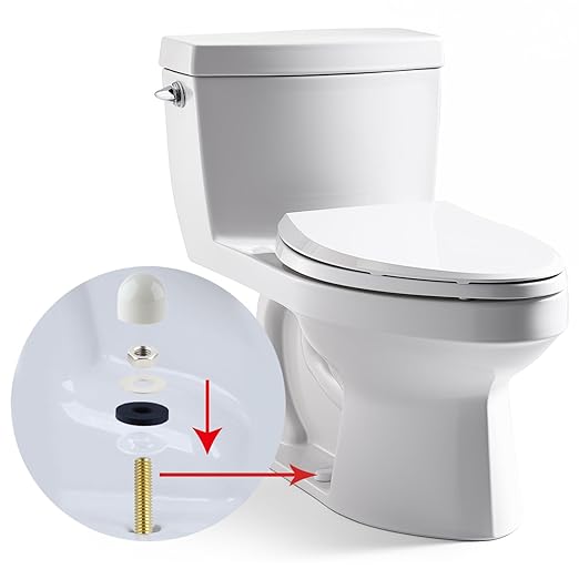 iFealClear Extra Thick Toilet Wax Ring Kit, Wax Ring with Brass Bolts, PE Flange and Retainer Washers, Ring Seal for Floor Outlet Toilet Bowls, Fits 3 Inch and 4 Inch Waste Lines
