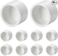 40 Pcs 1/2" PVC External End Cap Fitting, SCH40 Furniture Grade PVC Pipe Plug Adapter, Pipe Cover Fittings for DIY Project, Irrigation System, Plumbing Framework, Garden Structures