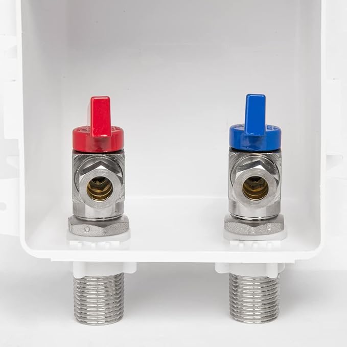 EFIELD Pre-Assembled Faucet Outlet Box, 1/2-Inch Sweat MIP with Installed 1/4-Turn Ball Valve for Hot & Cold Water Supply, Chrome Plate,(FC004)