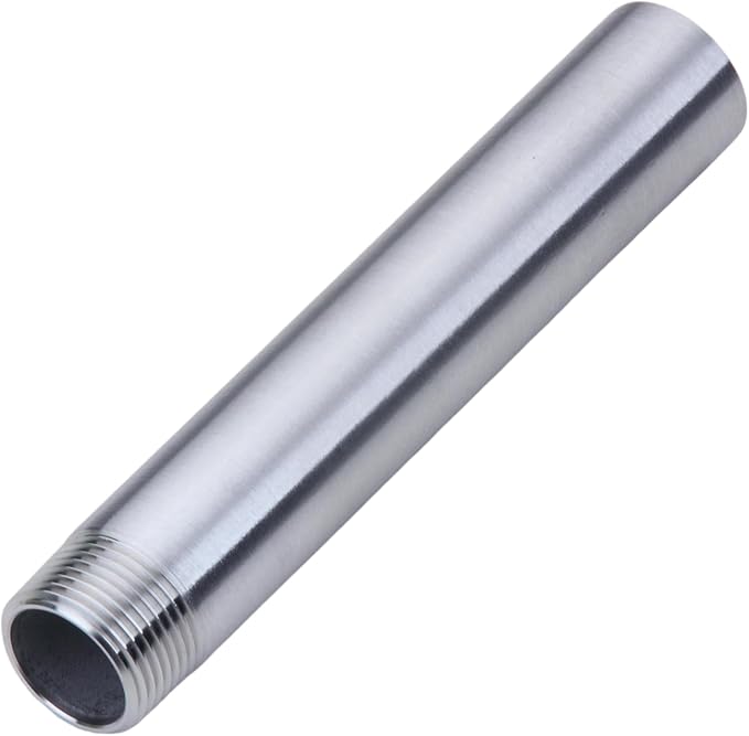 CONSTELLAR 304 Stainless Steel Pipe Fitting - 3/4" NPT Male x 3/4" NPT Female Threaded Thickened Pipe Wall, 100mm (4 inch) Length Heavy Nipple Seamless Pipe (1 Pcs)