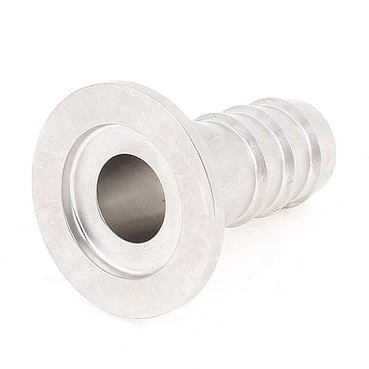 2 Pack Tri-Clamp to 0.5" Hose Barbed Adapter 304 Stainless Steel Hose Barb Pipe Fitting Transition Fitting (KF50)