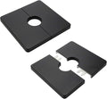 2 Pcs Wall Split Flange, ABS Square Self-Adhesive Escutcheon Plate Buckles Design for 0.86"/22mm Diameter Pipe