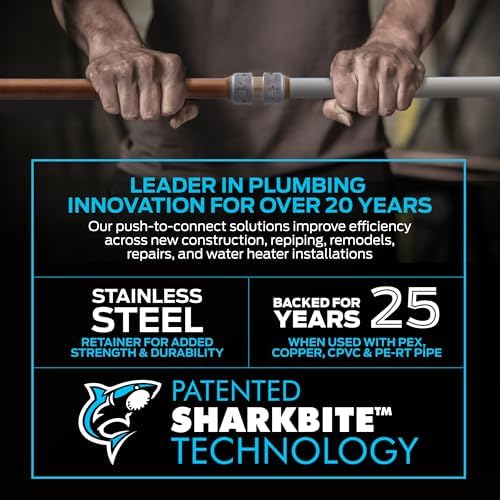 SharkBite Max 3/4 x 1/2 Inch FNPT Reducing Adapter, Pack of 6, Push-to-Connect Brass Plumbing Fitting, UR092