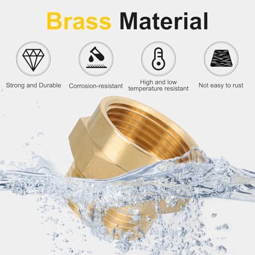 PATIKIL 3/4" G Male x 3/4" NPT Male Brass Pipe Fitting, Pipe Extension Connectors Reducer Adapter for Air LP Gas with PTFE Tape - 1PCS