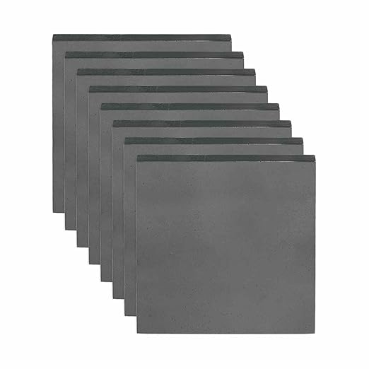 MECCANIXITY 8pcs 3/16"(4mm) x2 x2 Steel Plate, Black Hot Rolled A36 Steel Sheet Plate Base, Square Weldable Metal Discs for Industrial Construction Structural Support