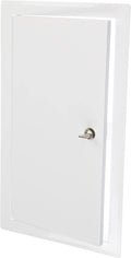 8" x 16" Lockable White Metal Access Door - Service Shaft Panel with Key for Plumbing, Electricity, Heating, Alarm & Bathroom Services