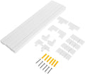 PVC Cable Hider Kit Cord Covers Wall Mounted Wire Concealer Raceway with Screws Adhesive Tape for Audio Video Tv Cable Management